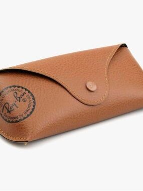 Ray Ban Original Brown Leather Style Medium Glasses Case